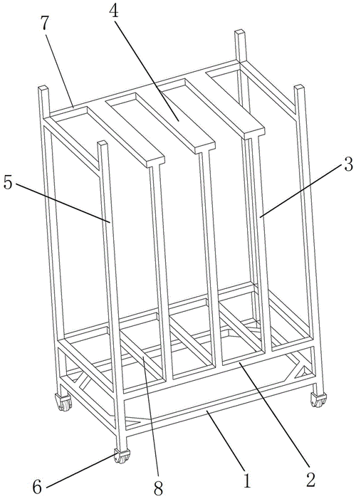 一种长条形零部件货架的制作方法