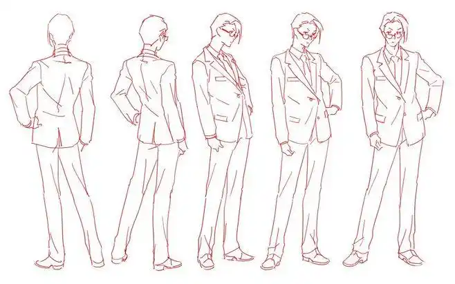 男子站姿素材优动漫动漫创作支援平台