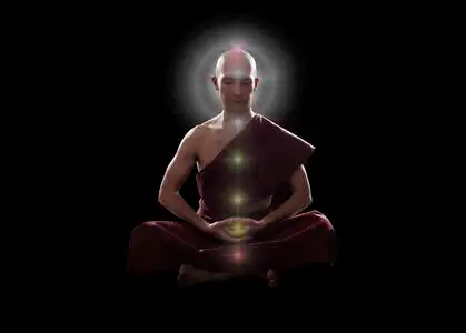 打坐看到和尚图片