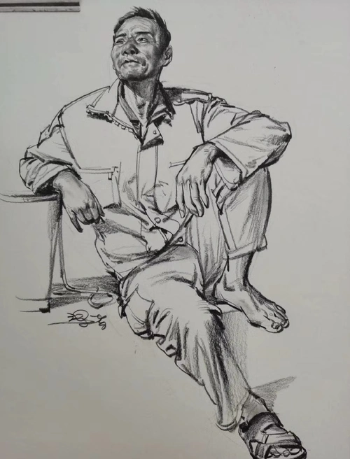 手绘人物速写临摹参考图梁生广州美术学院毕业67676767美术生