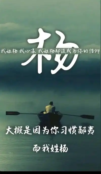 唯美姓氏(单人版)