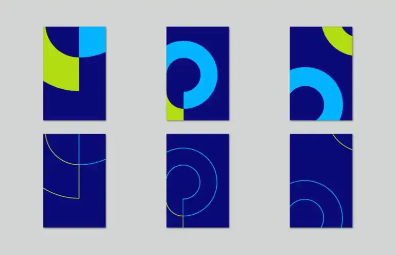 两款蓝绿色系简约品牌视觉vi