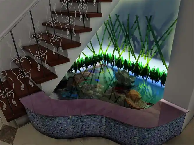 楼梯下面_家庭客厅_设计作品_装修效果图_吴忠装修网_【装饰互联】