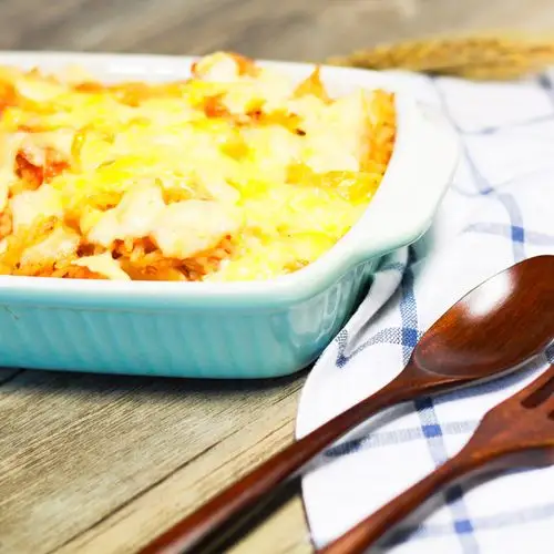 鲜虾培根芝士焗饭