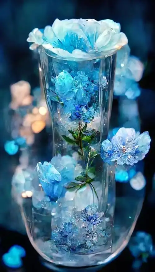 蓝玫瑰壁纸与梦幻之花