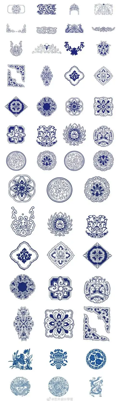 传统青花图案纹样