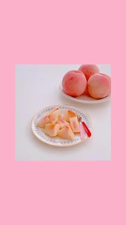 水蜜桃粉色系手机壁纸图片