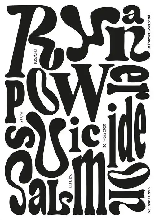 一组黑白构成字体海报版式设计参考!__财经头条