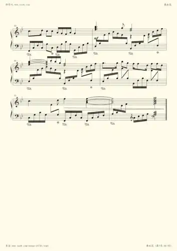 钢琴谱 - 鲁冰花