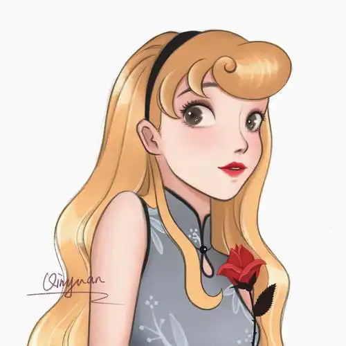 穿旗袍的迪士尼公主系列头像