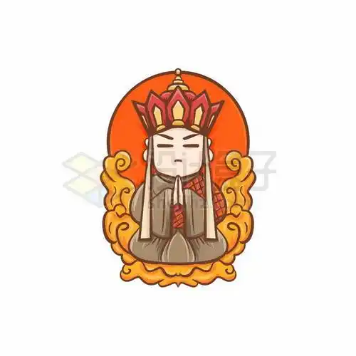 卡通唐僧唐三藏西游记神话人物3471768矢量图片免抠素材