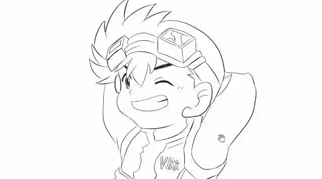 [小林简笔画]绘画动画片《四驱兄弟》中的可爱的小豪卡通动漫简笔画