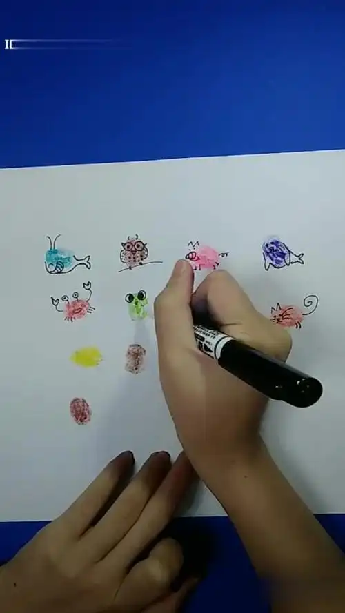 用手指印画各种小动物,学会的给个小心心吧!-母婴亲子视频-搜狐视频