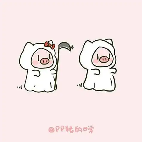 猪头像白菜简笔画大图