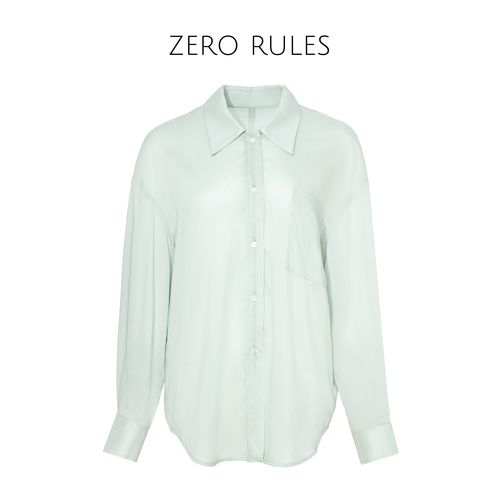 宛宛轻奢【背影杀衬衫】高定100兰精天丝 后背开衩绑带长袖衬衫