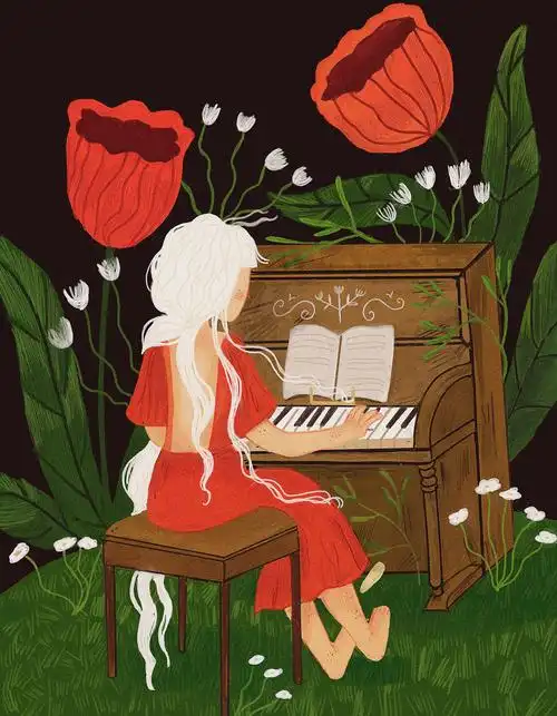 森林钢琴|插画