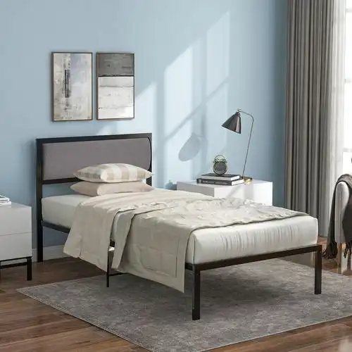 英国单人床床架金属床架亚马逊大健云仓现货直发英国一件代发分销