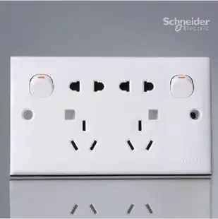 奇胜开关面板 双开双五孔 二三极插座 二开十孔二三眼146和86型用_时