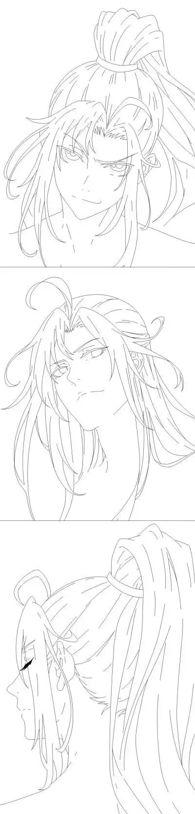 收集   点赞  评论  黑白线稿/魔道祖师/魏无羡