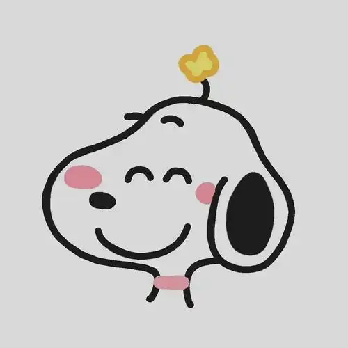 微笑的史努比头像