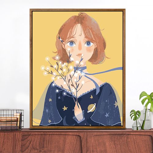 diy数字油画减压抽象人物动物填色手工涂色油彩diy