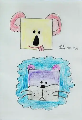 简笔画(16)用正方形画出20个不同的小动物