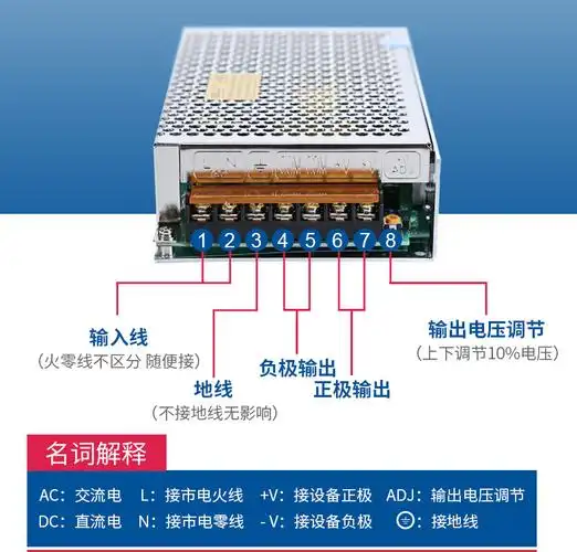【当日次日达】开关电源24v直流led显示屏监控电源ac220转dc24v变压器