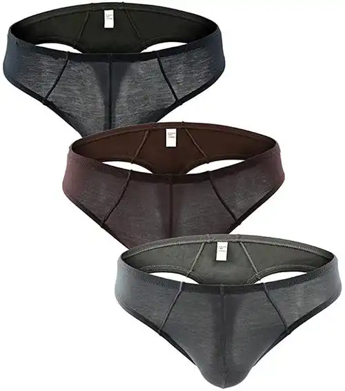 sunnymorn 男式莫代尔弹力内裤凸起袋丁字裤