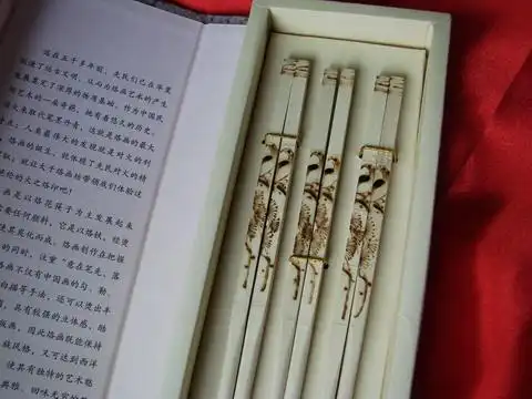 南阳特产烙画筷南阳市第七届农民运动会特许商品25元一盒三双装