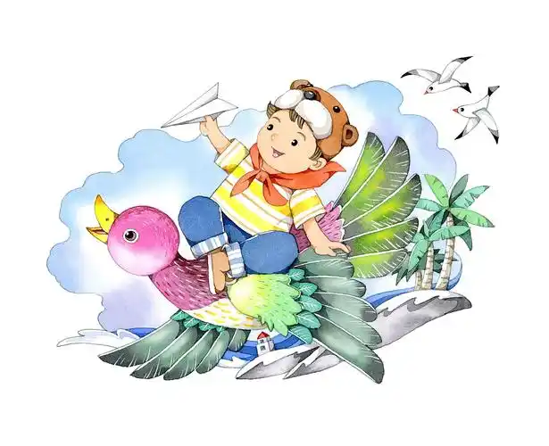 手绘一套幼儿园课程封面