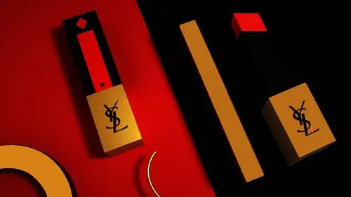 圣罗兰口红唇彩红色包装产品设计|三维|产品|wx1632572613_wlf - 原创