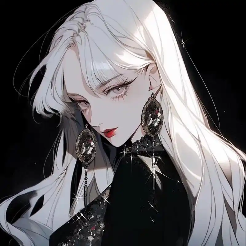 高冷御姐头像 #女生头像 #动漫女头 #ai绘画  #黑色系 - 抖音