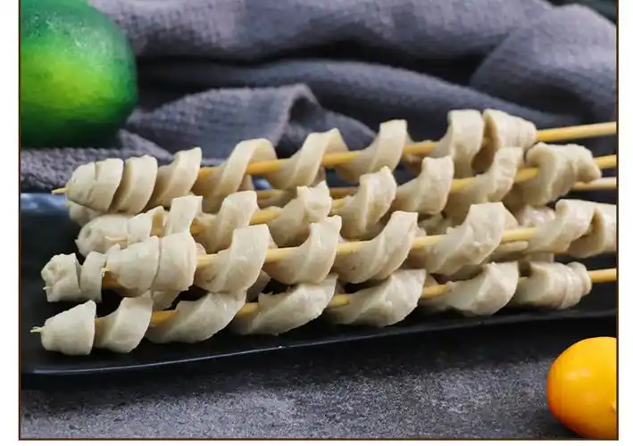 网红30克手工面筋串烧烤面筋大串户外冷冻烧烤半成品食材20串/包