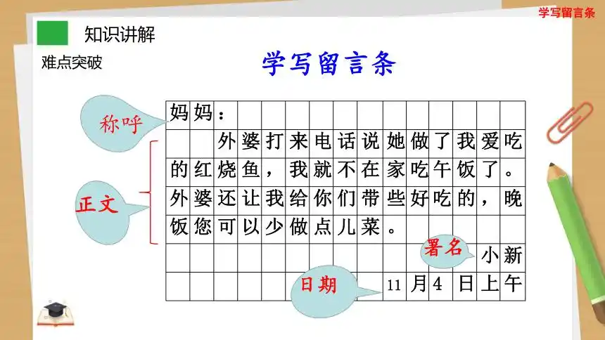 部编版二年级上册语文课文3语文园地四学写留言条课件18张ppt
