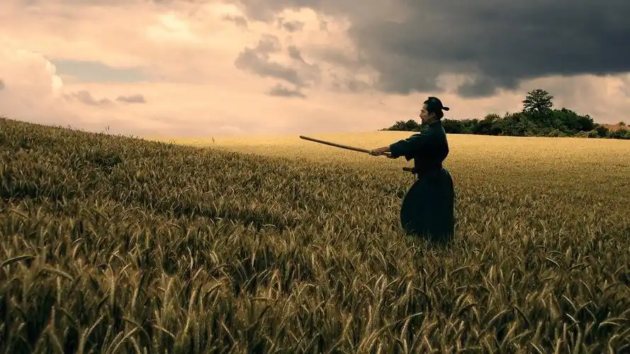 壁纸 武士道,武士刀,黑色和服,麦田 1920x1080 full hd 2k 高清壁纸