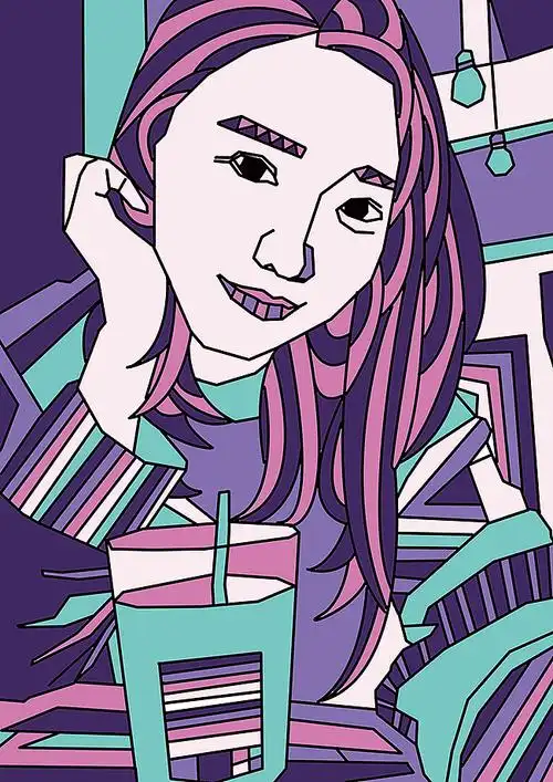 班级个人形象插画