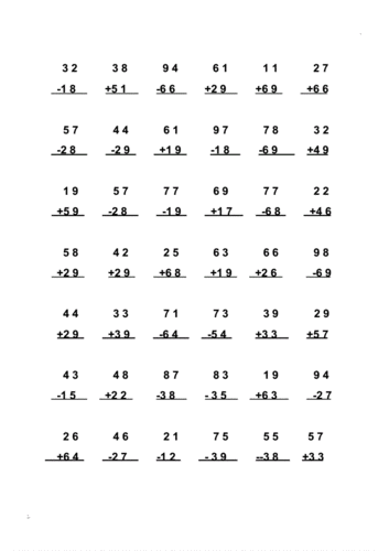 100以内加减法竖式练习题2pdf10页