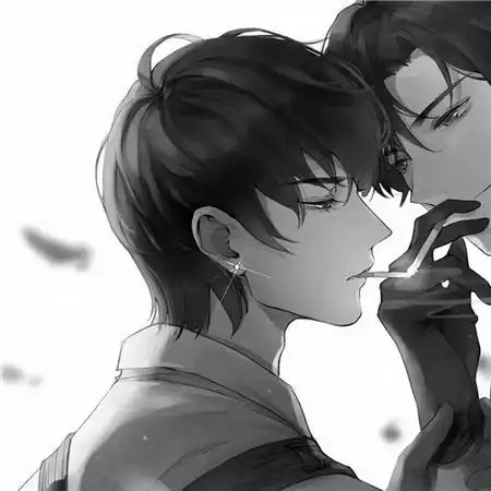 黑白兄弟头像一左一右动漫图片