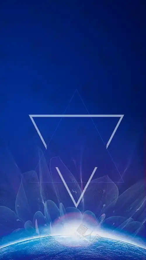 蓝色粒子科技背景图片竖版科技海报背景