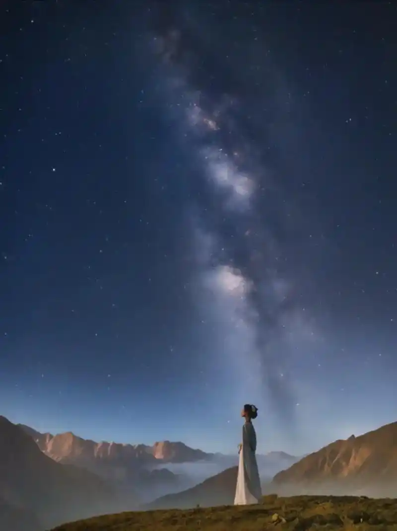 仰望星空,充满希望,梦想照亮前方的路.星空中闪烁的星星,是指 - 抖音