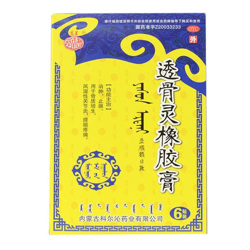 永健 透骨灵橡胶膏 6贴/盒 消肿止痛 骨质增生风湿性关节炎腰腿疼