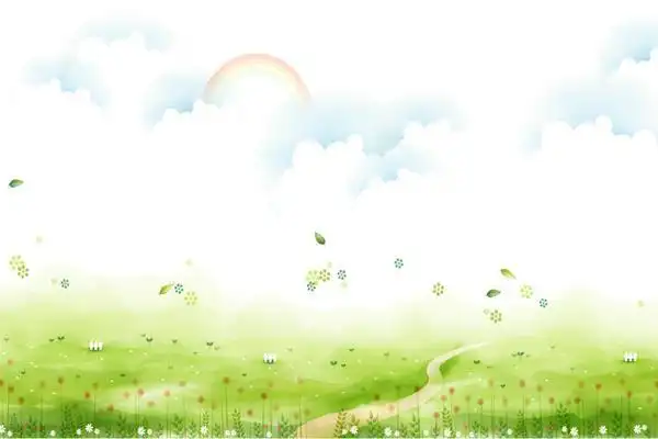 两张卡通彩虹太阳ppt背景图下载-享学ppt