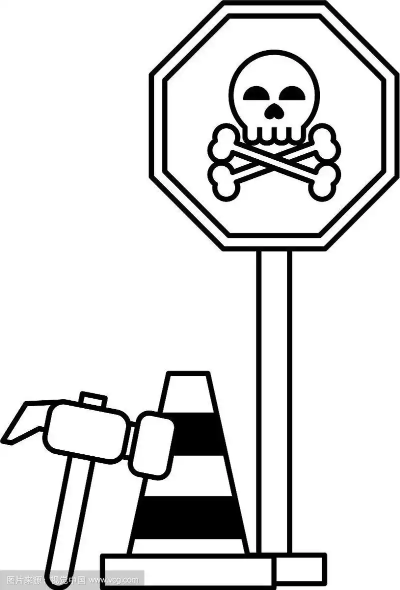 带工具的危险标志