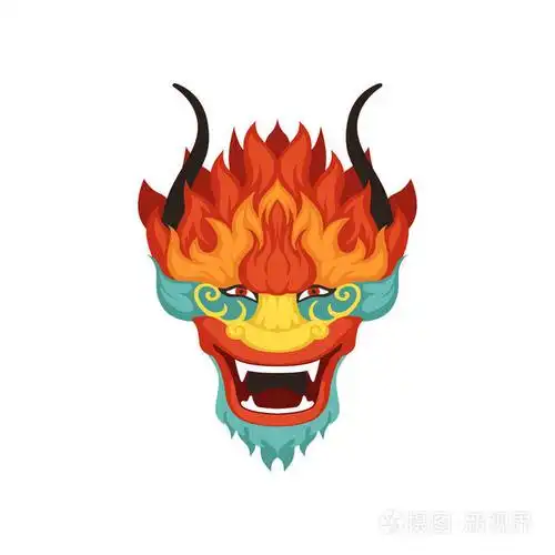 龙头, 多彩的象征中国传统的端午节矢量插图白色背景