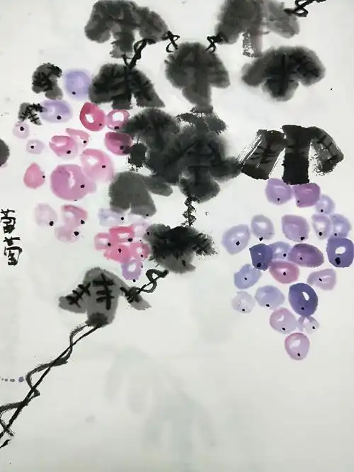 6.17金凤路校区兰亭墨趣班日下5:00国画《葡萄》
