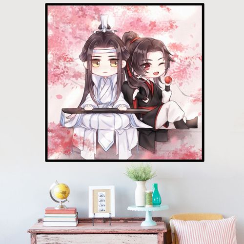 2023新款十字绣卡通动漫q版天官赐福钻石画5d满钻带框手工diy贴钻