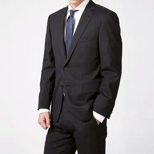 hugo boss/雨果波士男士西装-男士高端系列黑色羊毛商务西服套装