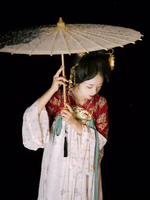 棚拍汉服雪夜念君