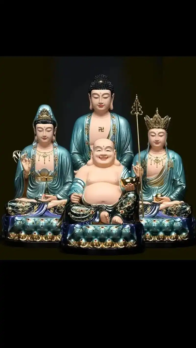 全堂佛 释迦牟尼佛,观音菩萨,地藏王菩萨,如来佛祖#三霄娘 - 抖音