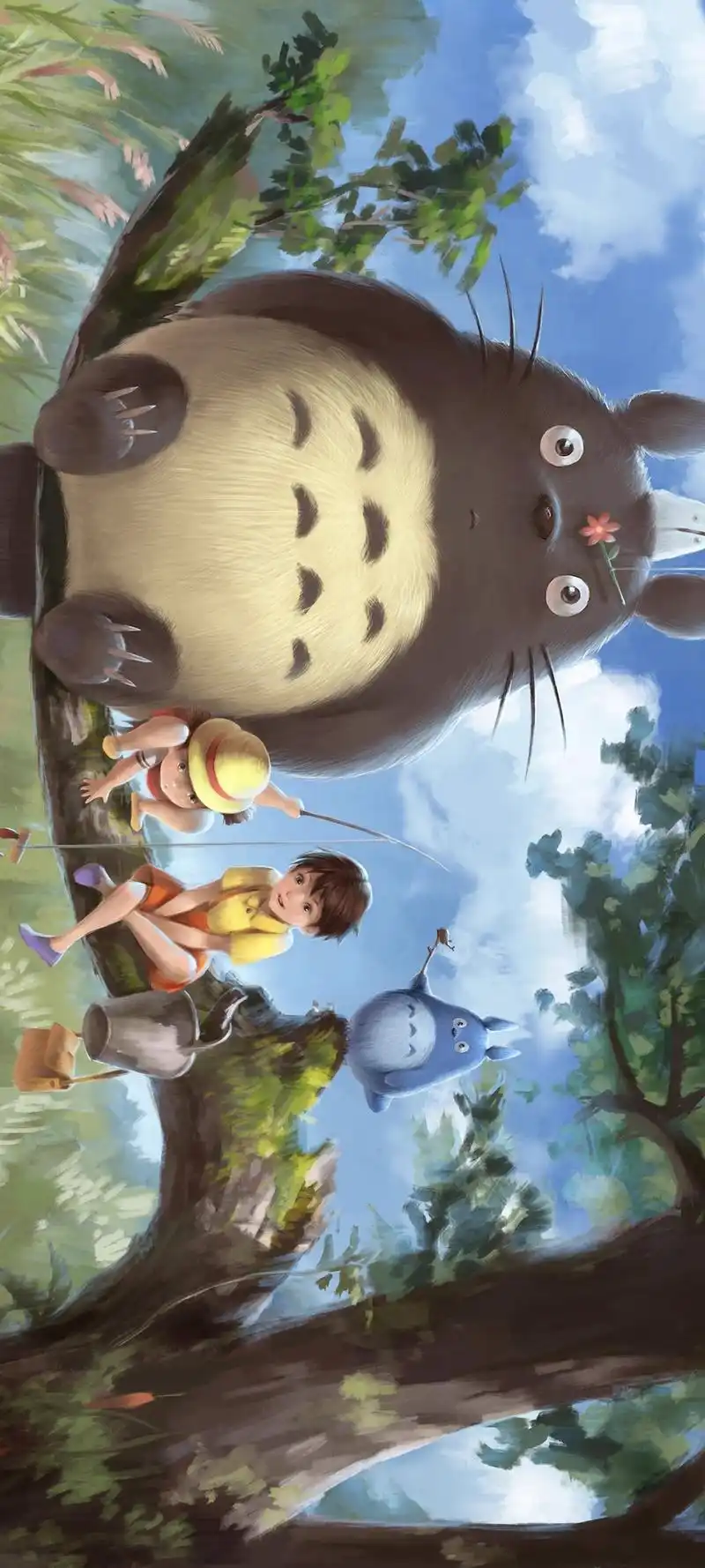 龙猫全面屏手机壁纸